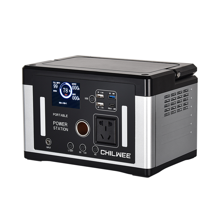 700W Smart Portable Power Station Fyrir Ljósahleðslu
